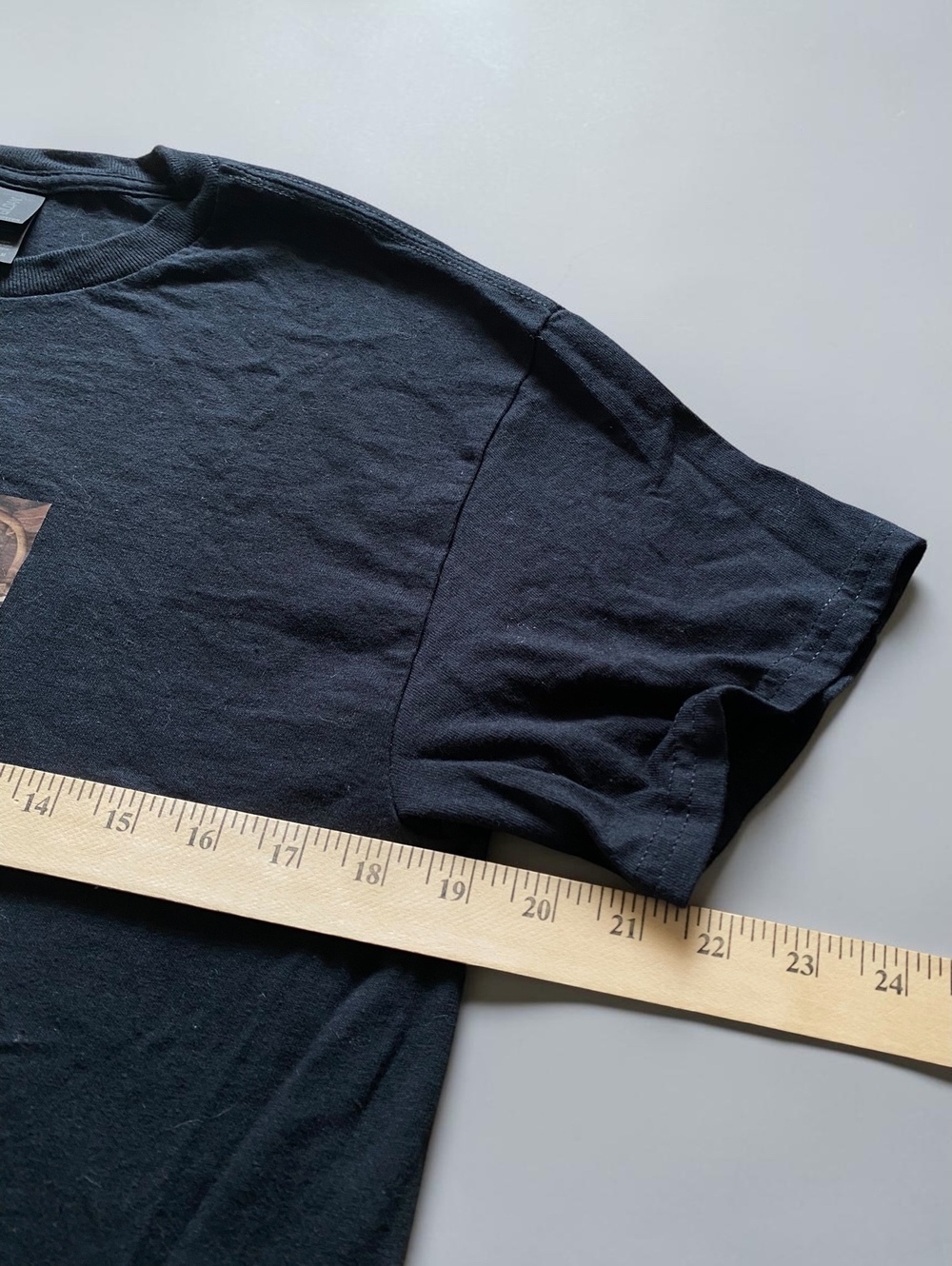 Mens T-shirt Short Sleeve Size M Heavyweight Cotton Black Print Graphic Indie - Picture 3 of 6